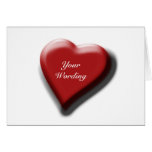 Romantic red heart message love cards