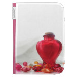 Romantic Red Love Heart Bottle Photography Kindle Folio Cases