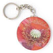 Romantic Red Poppy Flower Keychains