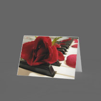 Romantic Red Rose Love cards