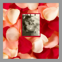Romantic Rose Petal Photo Poster posters