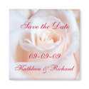 Romantic Rose Save the Date Wedding Magnet by SquirrelHugger Romantic Rose Save the Date Wedding Magnet