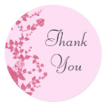 Romantic Rose Vines Thank You Stickers