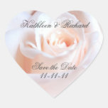 Romantic Rose Wedding Heart-shaped Labels Heart Sticker
