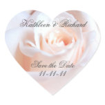 Romantic Rose Wedding Heart-shaped Labels stickers