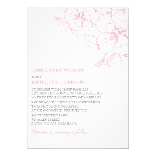 Romantic Rose Wedding Invitations