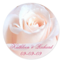 Romantic Rose Wedding Labels stickers