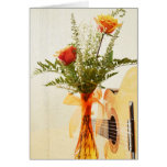 Romantic Roses and Guitar Card cards