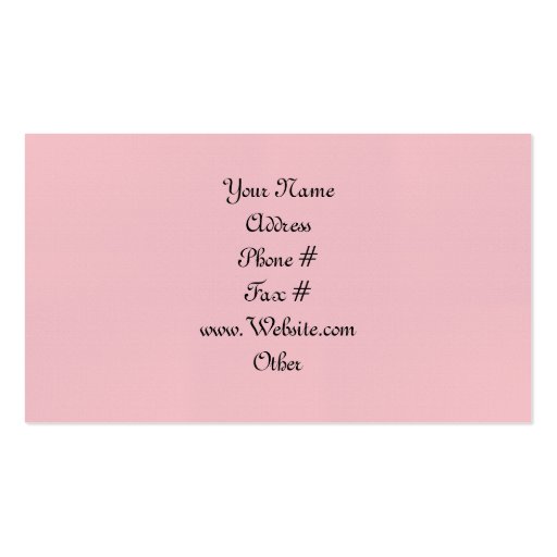 Romantic Roses Business Card Template (back side)