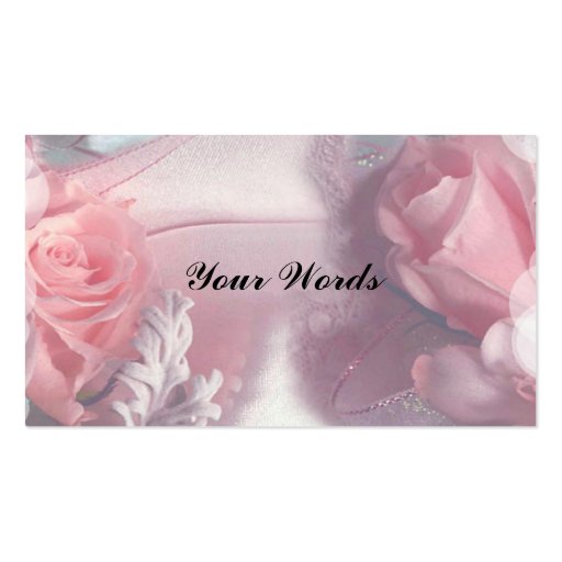 Romantic Roses Gift Tag Business Cards (back side)