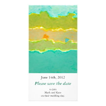 Romantic save the date card Summer Love unique art Photo Greeting Card
