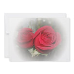Romantic Soft Red Roses Wedding Invitation