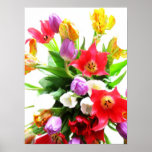 Romantic Spring Tulip Flowers Posters