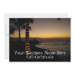 Romantic Sunset Silhouette; Gift Certificate Custom Invitations