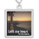 Romantic Sunset Silhouette; Mexico Souvenir Pendant