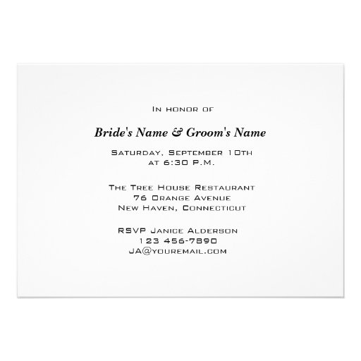 Romantic Swans Rehearsal Dinner Custom Announcement