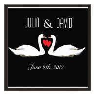 Romantic Swans Wedding Invitation