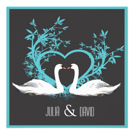 Romantic Swans Wedding Invitation