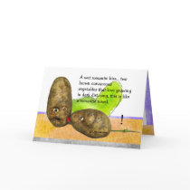 Romantic Tater Thoughts Funny Kissing Card by zooogle Romantic Tater Thoughts Funny Kissing Card