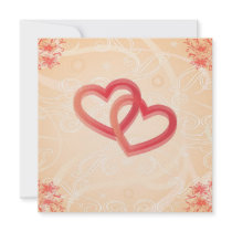 romantic texture with hearts invitation