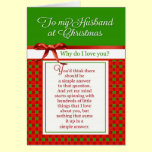 Romantic - To my Husband at Christmas cards