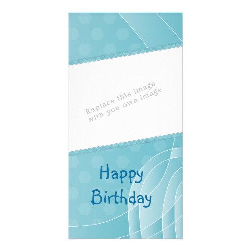 Romantic turquoise design photocard
