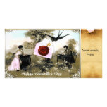 ROMANTIC VALENTINE LETTER ,RED WAX SEAL PARCHMENT PHOTO CARD