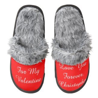 Romantic Valentine's Day Love You Forever Slippers