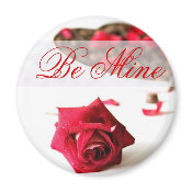 Romantic Valentine's Day Rose and Chocolates magnet
