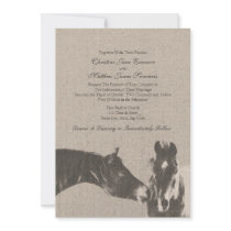 Romantic Vintage Equestrian Wedding Invitations