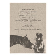 50 100 Western GALLOPING Black HORSE Country 6X9 PERSONALIZED WEDDING Invitation 