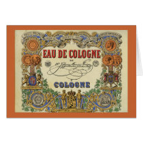 Romantic Vintage Parisian Perfume Label. Card