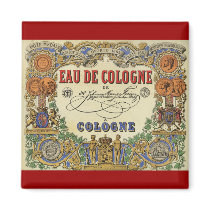 Romantic Vintage Parisian Perfume Label. Fridge Magnets