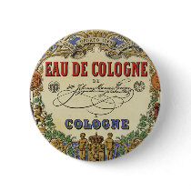 Romantic Vintage Parisian Perfume Label. Pins