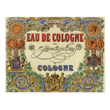 Romantic Vintage Parisian Perfume Label. Postcards