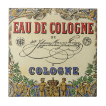 Romantic Vintage Parisian Perfume Label Ceramic Tiles