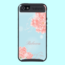 romantic vintage pink Paeonia floral customizable skinit case