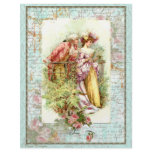 Romantic Vintage Regency Couple with Roses Flyer Design