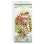 Romantic Vintage Regency Couple with Roses Rack Card Template