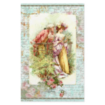 Romantic Vintage Regency Couple with Roses stationery