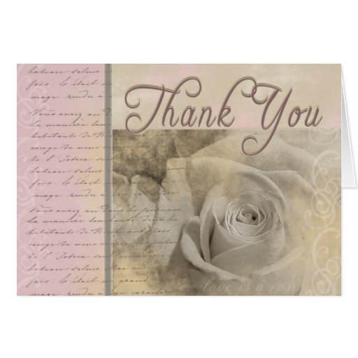 Romantic Vintage Thank you Card Zazzle
