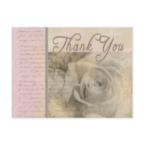 Romantic Vintage Thank you postcards by perfectpostage Romantic Vintage Thank you postcards