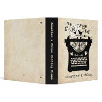 Romantic Vintage Typewriter 1.5" Binder