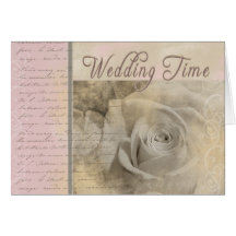 Romantic Vintage Wedding Rose Cards