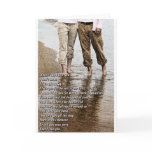 Romantic walk on the beach Card