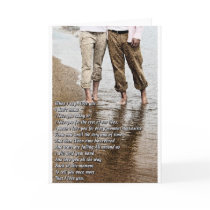 Romantic walk on the beach Card