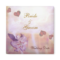 Romantic Wedding Favor Magnet