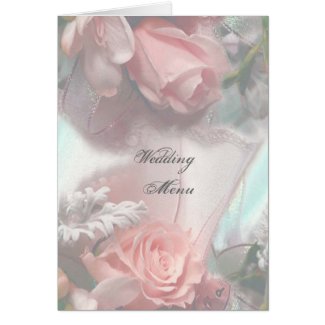Romantic Wedding Menu card