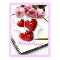 Romantic Wedding Postcard postcards