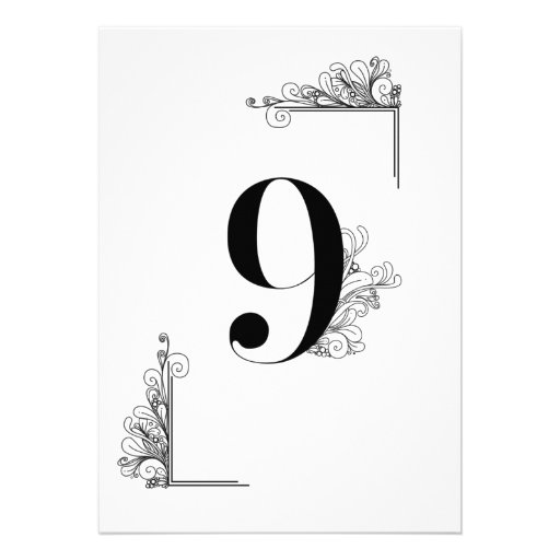 Romantic Wedding table to number card